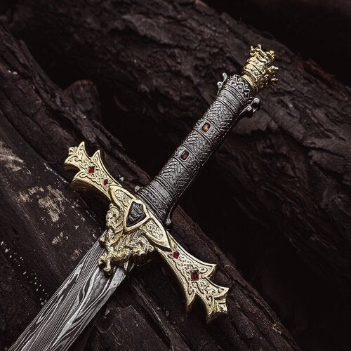 Handmade Templar Knights Sacred Holy Damascus Sword.