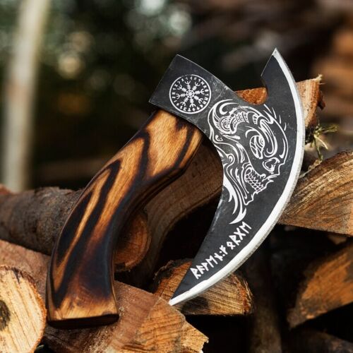 Custom Gift Hand Forged The Viking Pizza slicer is made from D2 high carbon steel.